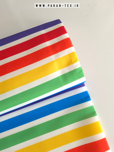 متقال رنگی راه راه رنگین کمان